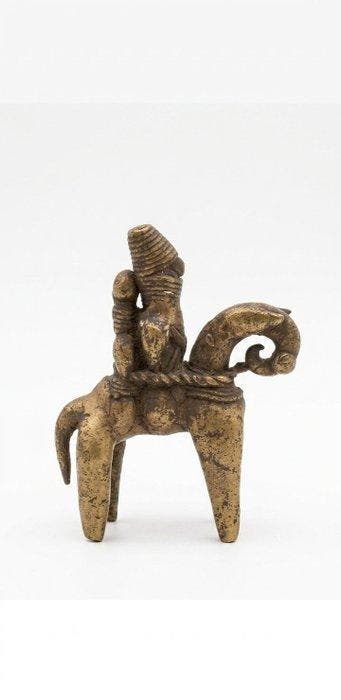 Afrikaanse antiquiteit Sao-ruiter in brons - Tribale kunst -, Antiek en Kunst
