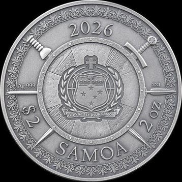 Samoa. 2 Dollars 2026 Legends of Battlefield - Richard the