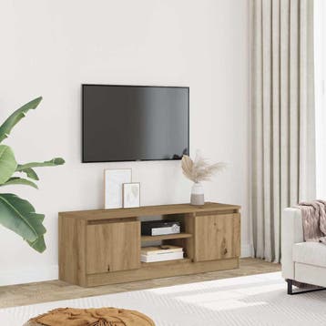 vidaXL Tv-meubel 102x30x36 cm bewerkt hout artisanaal, Verzenden, Nieuw