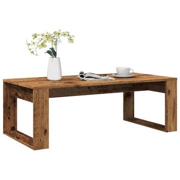 vidaXL Salontafel 102x50x35 cm bewerkt hout oude houtkleurig, Verzenden
