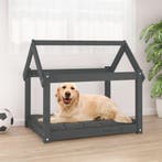 vidaXL Hondenmand 81x60x70 cm massief grenenhout grijs, Verzenden