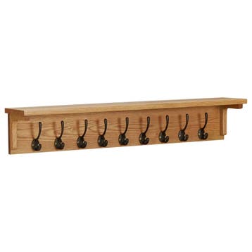 vidaXL Kapstok 90x16x16 cm massief eikenhout, Huis en Inrichting, Woonaccessoires | Kapstokken, Verzenden, Nieuw
