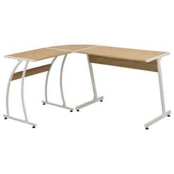 vidaXL Hoekbureau L-vormig eikenhout, Huis en Inrichting, Bureaus, Verzenden, Nieuw