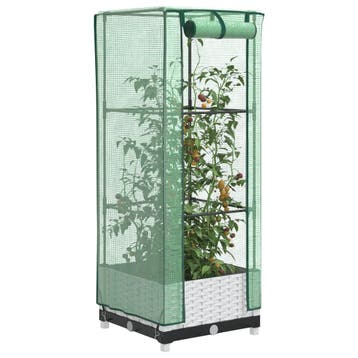 vidaXL Plantenbak verhoogd met kashoes 40x40x123 cm, Verzenden, Nieuw