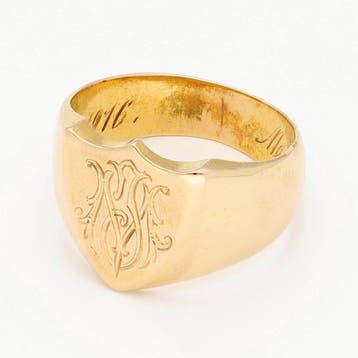 Bague - 18 carats Or jaune - sceau