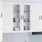 vidaXL Keukenkast aan de muur Lucca Hoogglans Wit 80 x 31 x, Verzenden, Nieuw