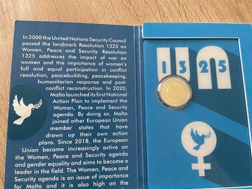 Malta. 2 Euro 2022 UN Resolution on Women (Zonder