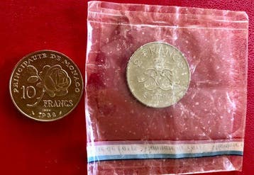 Monaco. 2 Francs / 10 Francs 1979/1982 Rainier Essai +