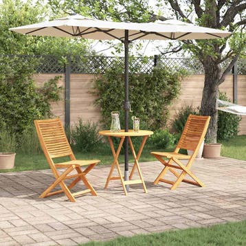 vidaXL Opvouwbare Bistroset 3 st Bruin Massief Acacia Hout, Verzenden