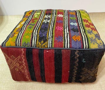 Kelim Poef - Kelim - 48 cm - 48 cm