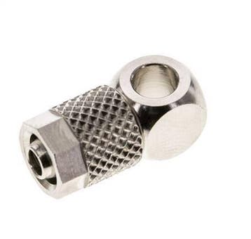 Raccord Banjo 6x4 & M5 en laiton nickele [5 pièces]., Verzenden