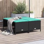 vidaXL Tuinstoelen met kussens 4 stuks zwart polyrotan, Verzenden, Nieuw