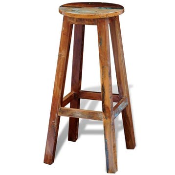 Massief houten barkruk - Tweede kansje! Uniek stuk, OP=OP, Verzenden
