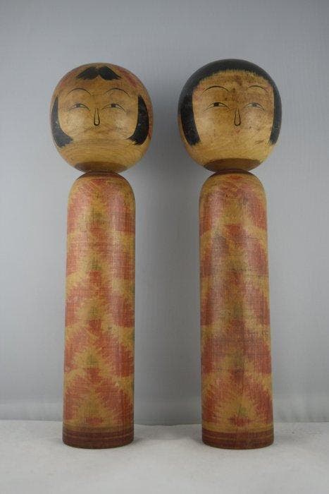 poupées kokeshi Togatta antiques - Bois - Japon - XXe siècle, Antiquités & Art, Art | Objets design