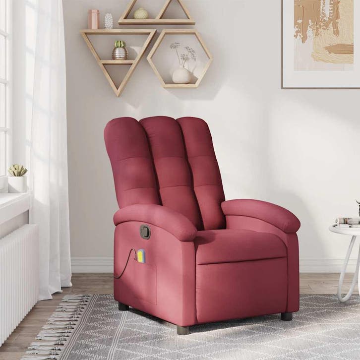 Massagestoel Wijnrood | Retour Deal | 63% Korting!, Maison & Meubles, Canapés | Salons, Envoi