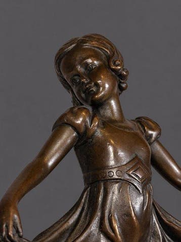 Preijs - sculptuur, Ballerina meisje - 26.3 cm - Brons