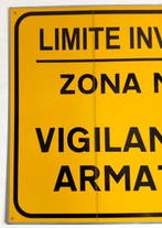 Panneau de zone militaire - Panneau - Métal