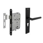 Deurbeslag set Ferro met cilindergat en slot - voor binne..., Ophalen of Verzenden, Nieuw, IJzer, Klink of Kruk
