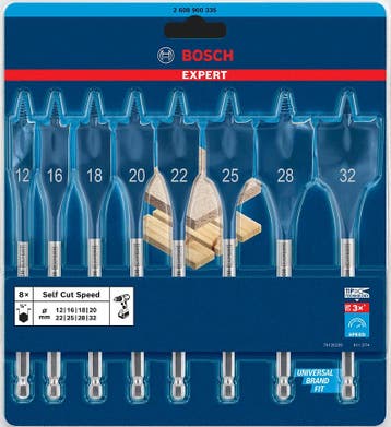 Bosch Expert Self Cut Speed spade boor set 8-delig (12-32 mm, Verzenden, Nieuw