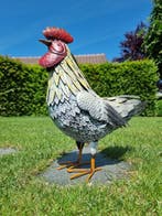 Beeldje - A metal chicken - IJzer, Metaal, Antiek en Kunst