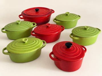 Style Le Creuset - Braadpan (7) - Keramiek - Kersenrood en