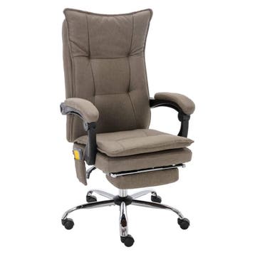 vidaXL Kantoormassagestoel stof taupe, Verzenden, Nieuw