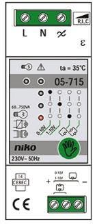 Niko DIN-rail dimmer 750VA, Ophalen of Verzenden, Nieuw