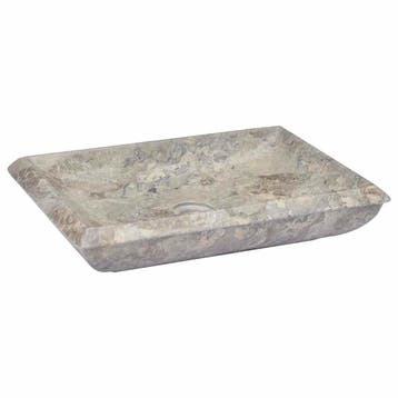 vidaXL Gootsteen 50x35x10 cm marmer grijs, Verzenden, Nieuw