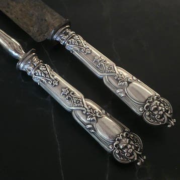 Service à découper en argent massif - Serveergerei (2) -, Antiek en Kunst