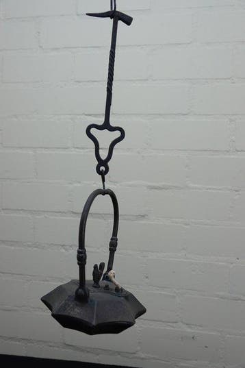 Olielamp - Legering, Keramiek - antieke olielamp