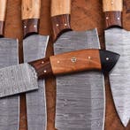 Keukenmes - Chefs knife - Gevouwen staal, hout en olijfhout