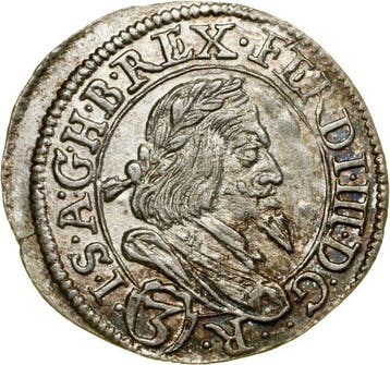 Oostenrijk. Ferdinand III. 3 Kreuzer 1645 Graz - Key date