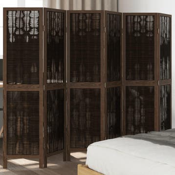 vidaXL Kamerscherm met 6 panelen massief paulowniahout, Verzenden