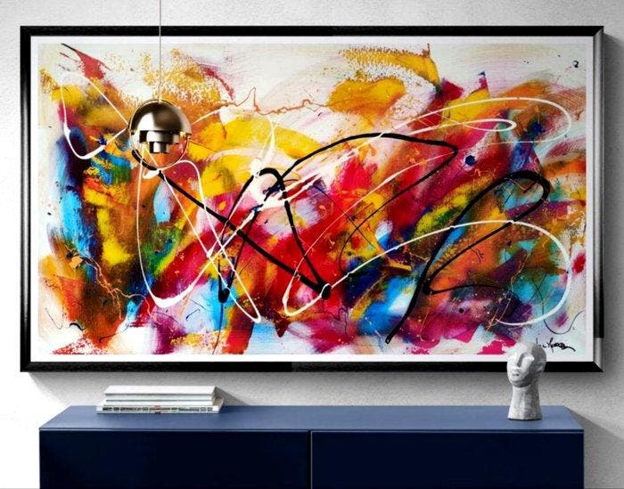 Luc Mora - Red Explosion - XXL, Antiek en Kunst, Kunst | Designobjecten