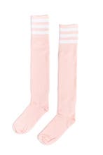 Sokken Lichtroze Witte Strepen 36-41 Dames Heren Unisex Roze, Kleding | Dames, Ophalen of Verzenden, Nieuw