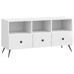vidaXL TV Kast met lade Hoogglans Wit 102 x 34,5 x 50 cm, Huis en Inrichting, Verzenden, Nieuw