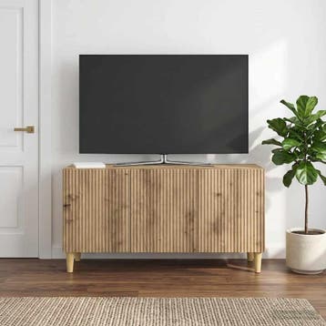vidaXL TV Kast 99 x 34,5 x 50 cm Artisanaal eiken Bewerkt, Verzenden