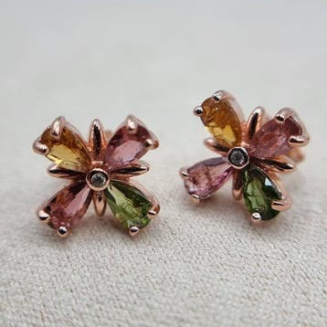 Sans prix de réserve - Boucles doreilles Argent, Plaqué or, Nieuw