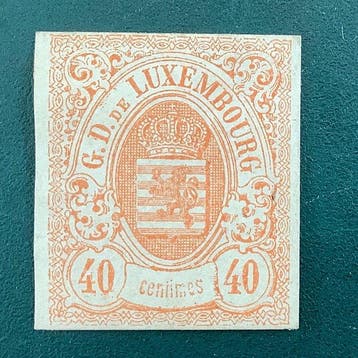 Luxemburg 1859 - 40 cent wapenschild met goede marges - MH -, Gestempeld