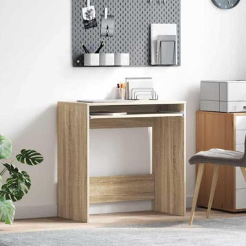 vidaXL Bureau Sonoma Eik Bewerkt hout 77.5 x 43 x 79 cm, Verzenden, Nieuw