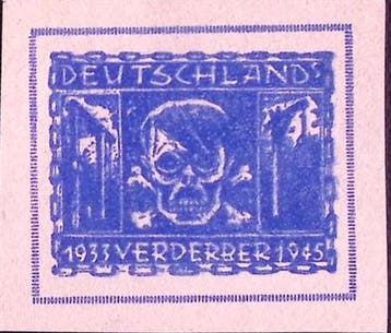 Oostenrijkse 1946 Anti-Fascistische postzegel: doodshoofd..., Verzamelen, Verzenden