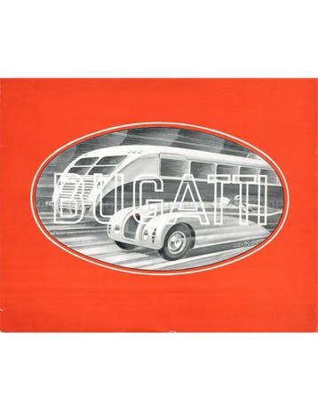 1936 BUGATTI LA 3 LITRES 300 TYPE 57 BROCHURE FRANS