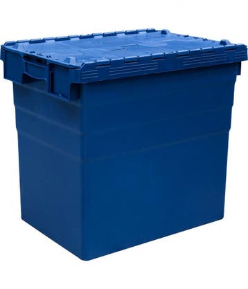 Distributiebak 600x400x516 mm euronorm blauw kunststof, Ophalen of Verzenden
