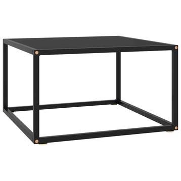 vidaXL Salontafel met zwart glas 60x60x35 cm zwart, Verzenden, Nieuw