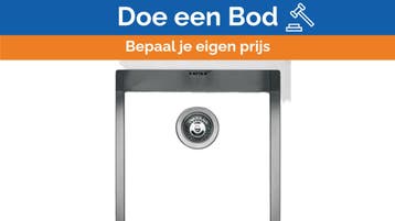 Bieden: Barazza stainless steel square sink 40 x 40 softtop, Ophalen of Verzenden, Nieuw