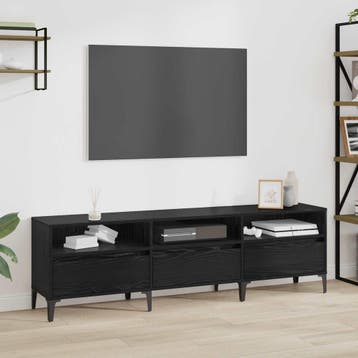vidaXL TV Kast Zwart Eiken 150 x 30 x 45 cm Geengineerd Hout, Verzenden