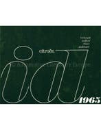 1965 CITROEN ID 19 BROCHURE NEDERLANDS, Nieuw