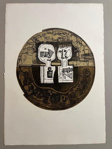 Gjelosh Gjokaj (1933–2016) - Ohne Titel - Grafik für
