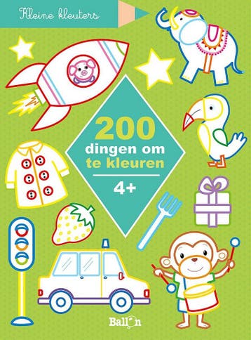 200 dingen om te kleuren 4+ / Kleine Kleuters / 1, Verzenden