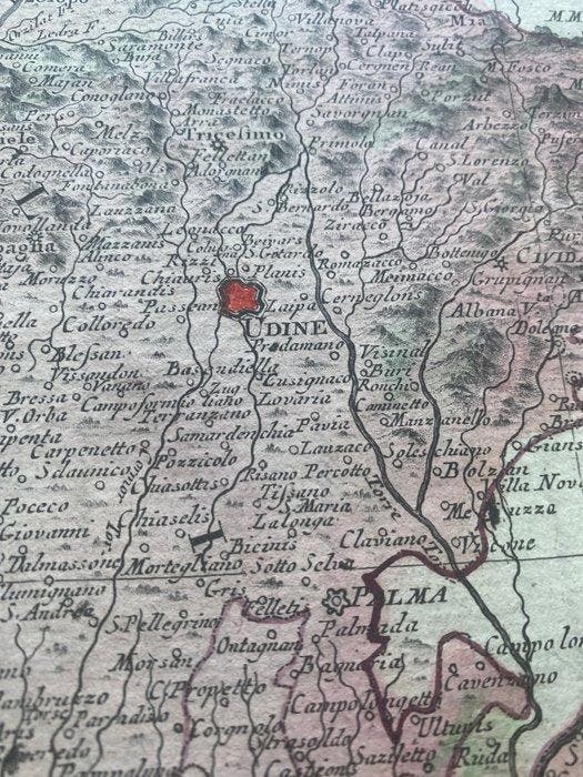Italië - Friuli, Udine, uitgebreid tot Carnia en Cadore,, Livres, Atlas & Cartes géographiques